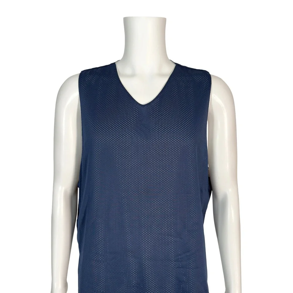 Nike Basketball Jersey Mens XL Navy Blue Excellent Reversible Mesh Tank Top‎